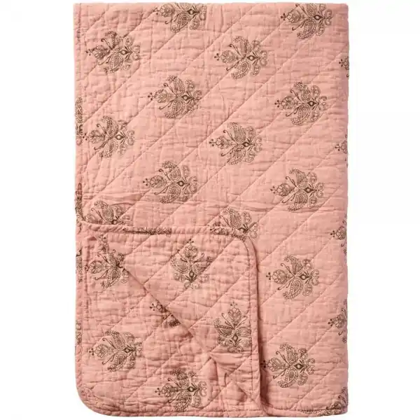 Kracherpreis Ib Laursen Quilt Decke Tagesdecke Rosa mit Blumen
