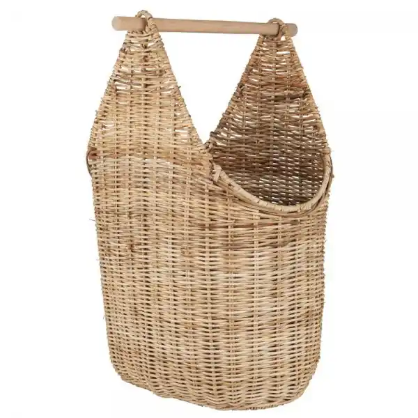 Neu Ib Laursen Korb mit Toilettenpapierhalter graues Rattan