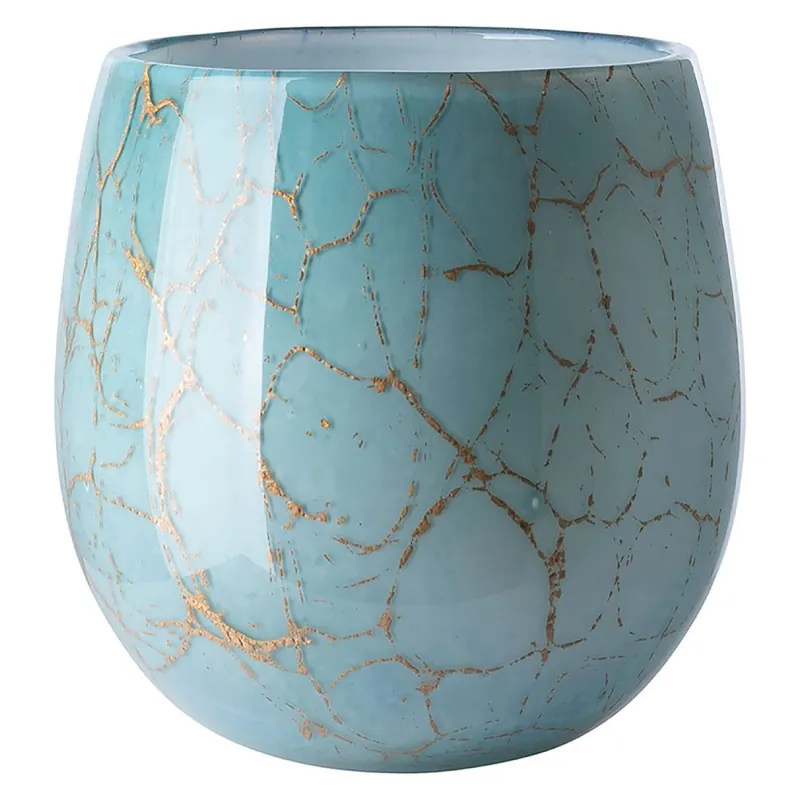 Fink Vase oder Windlicht Cosmic Opalglas Grün (22cm) Versand Am Gleichen Tag