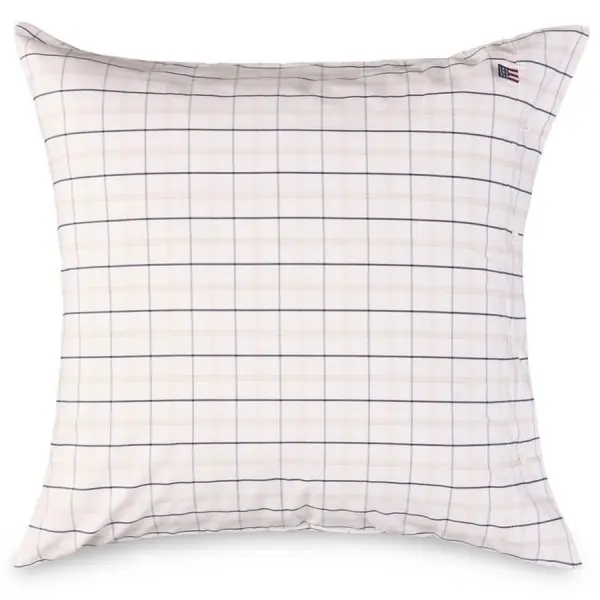 Lexington Bettwäsche Kopfkissenbezug Kariert Weiß Beige Blau (40x40cm) Sofort Bestellen