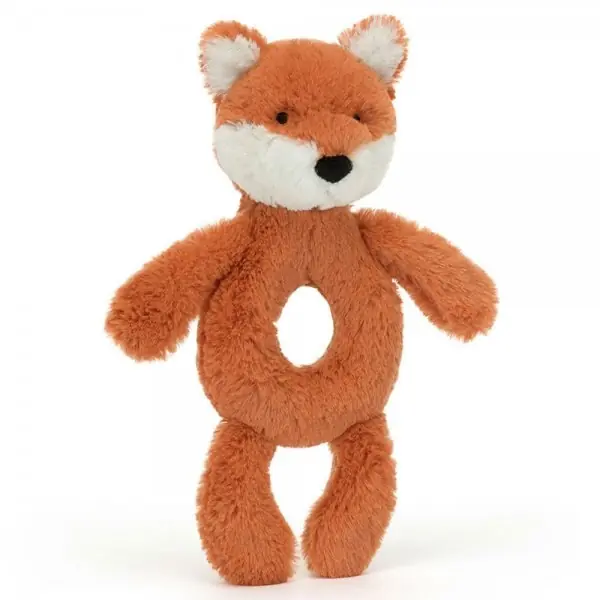 Neu Im Sortiment Jellycat Rassel Fuchs Bashful Fox Cub Ring Rattle