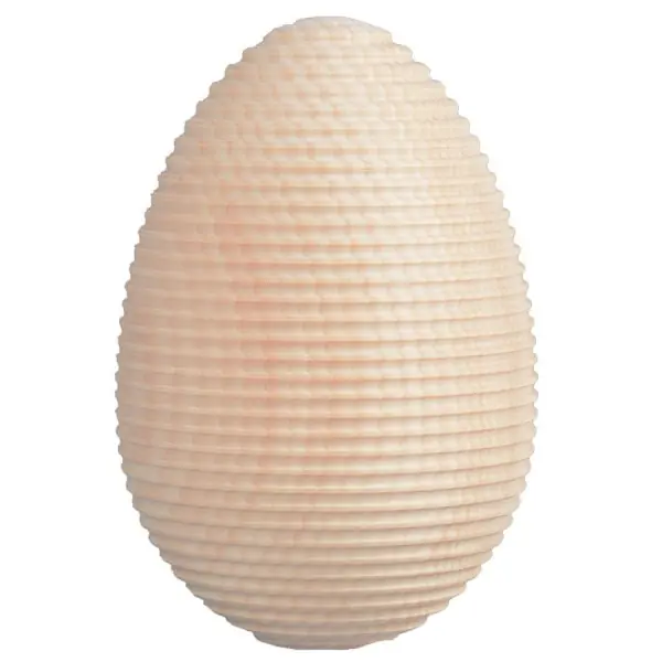 Südtiroler Schnitzkunst Dekorationsobjekt Osterei voll liniert Zirbenholz (18cm) Top-Angebot