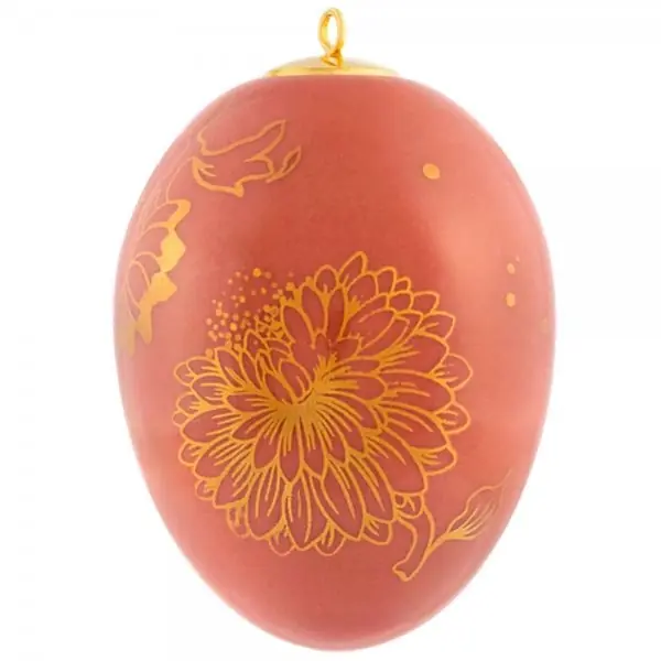 Highlight Meissen Osterei Groß Golden Onion Style Rot