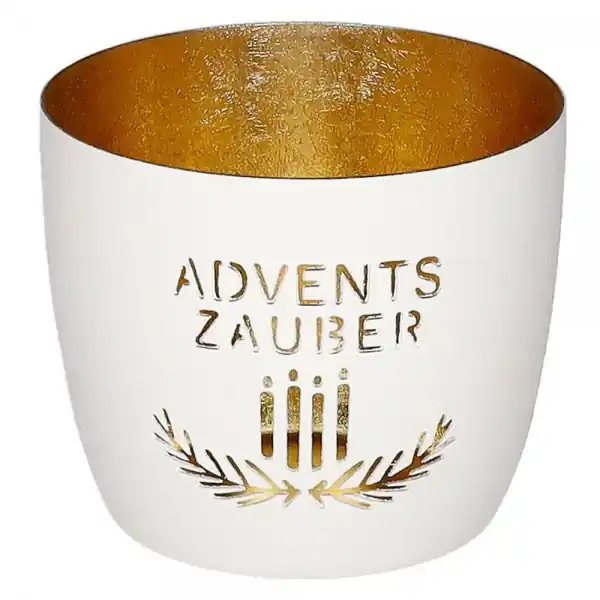 Gift Company Windlicht Madras Adventszauber Weiß Gold Nur Heute