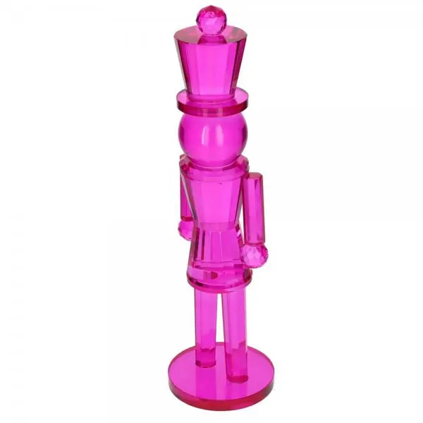 Billig Gift Company Dekorationsobjekt Nussknacker Sari Kristallglas Pink
