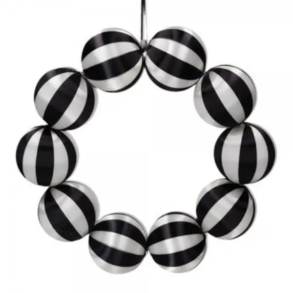 Sonderangebot Gift Company Türkranz Chinois Streifen Schwarz Weiß