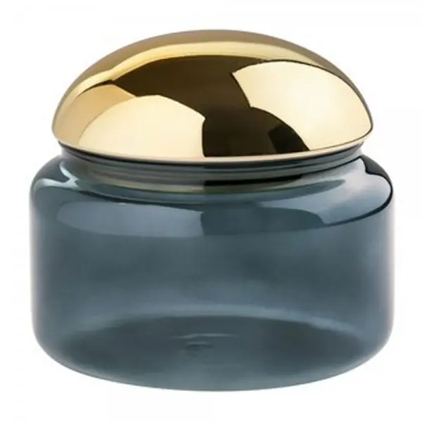 Gleich Bestellen Gift Company Dose mit Deckel Voile Glas Blau Gold