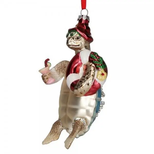 Gift Company Christbaumschmuck Baumschmuck Schildkröte mit Rettungsring Top-Preis