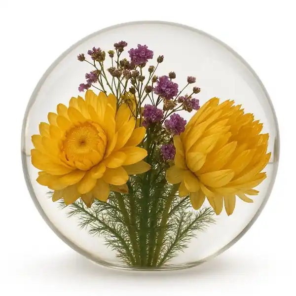 Sonderangebot Hafod Grange Briefbeschwerer Objekt Strohblume Gelb Helichrysum Large