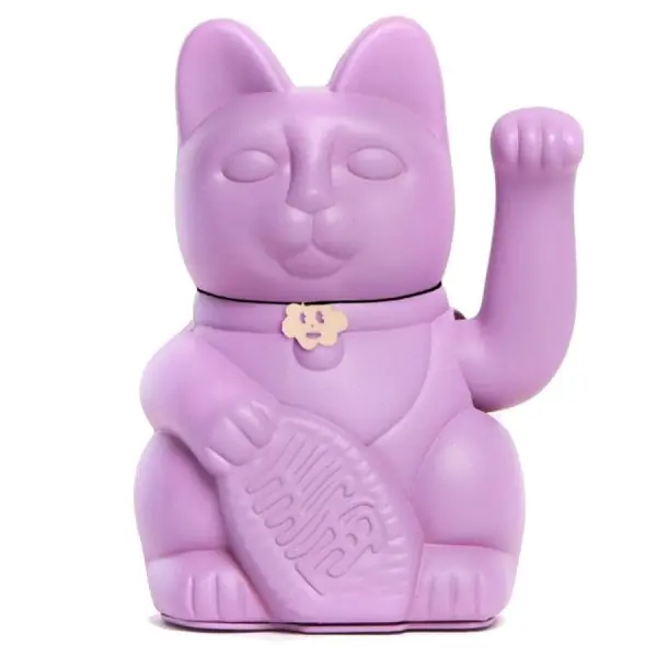 Top-Seller Diminuto Cielo Dekorationsobjekt winkende Glückskatze Luckycat Mauve (15cm)