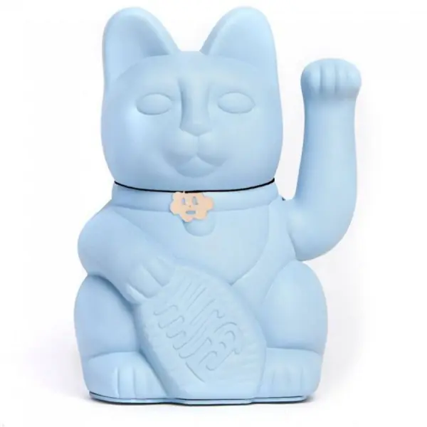 Original Diminuto Cielo Dekorationsobjekt winkende Glückskatze Luckycat Light Blue (18cm)