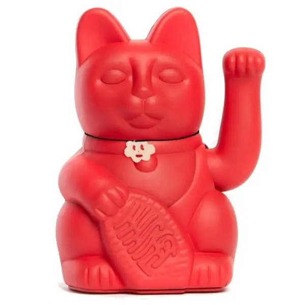 Preisknaller Diminuto Cielo Dekorationsobjekt winkende Glückskatze Luckycat Rot (18cm)