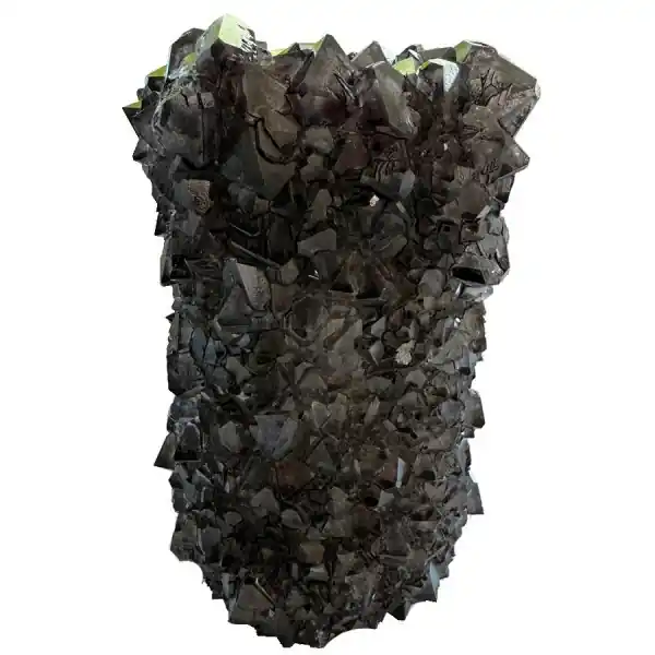 Garantierte Lieferung Mineral Series Vase Klein aus echtem Kristallen Schwarz