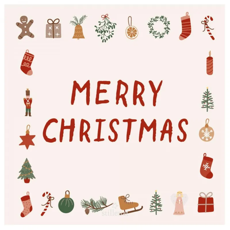 Ib Laursen Servietten Merry Christmas (20-teilig) Sofort Bestellen