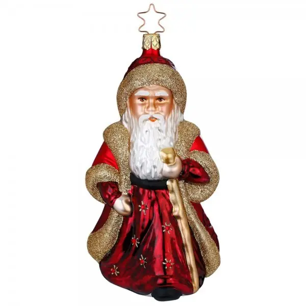 Inge Glas Christbaumschmuck Weihnachtsmann Festlicher Gabenbringer (17,5cm) Finale Aktion