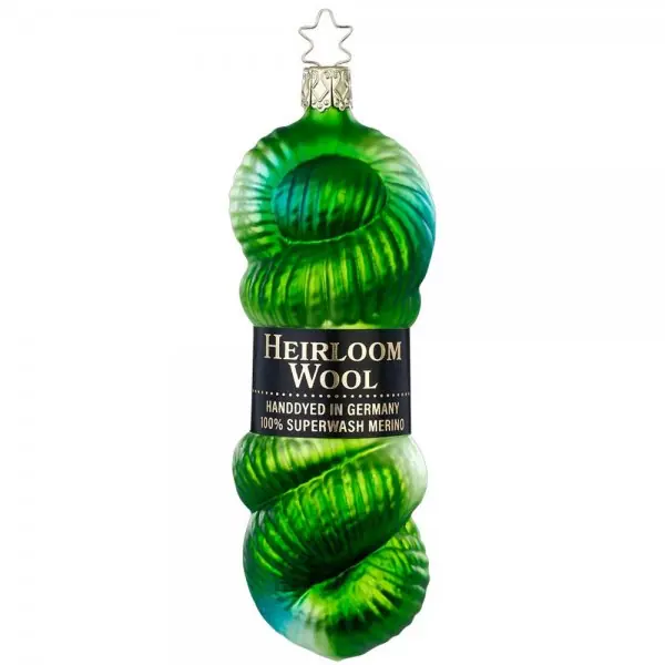 Großhandel Inge Glas Christbaumschmuck Wolle Wollknäuel Handgefärbt Grün