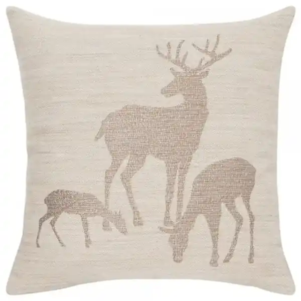 pad Kissenhülle Hirsch Deer Family Beige (45x45cm) Handgefertigt
