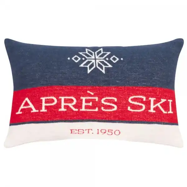pad Kissenhülle Apres Ski Dark Blue Rot (35x60cm) Mengenrabatt