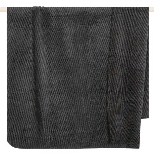 Sonderangebot pad Decke Byron Fischgrätmuster Schwarz Grey (150x200cm)