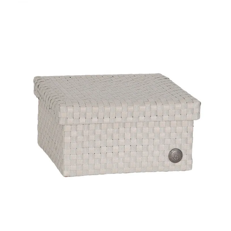 Handed By Aufbewahrungskorb Mit Deckel Cube Champagne (Medium) Markenprodukt