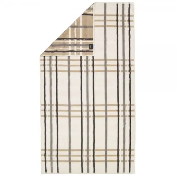 Cawö Duschtuch Noblesse Check Natur (80x150cm) Schnäppchen