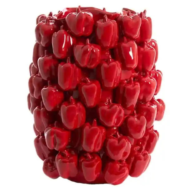 Must-Have Light & Living Vase mit roten Paprika Bellpepper (47cm)