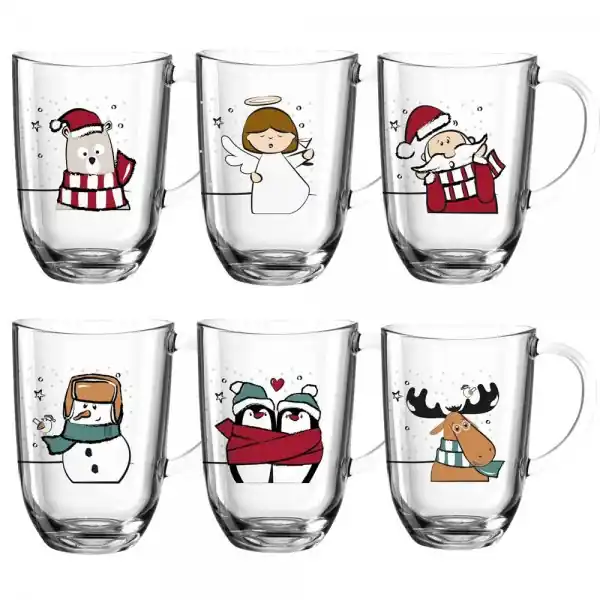 Preisreduziert Leonardo Tasse hitzebeständiges Glas Weihnachtsmotive Sortiert (6er-Set)