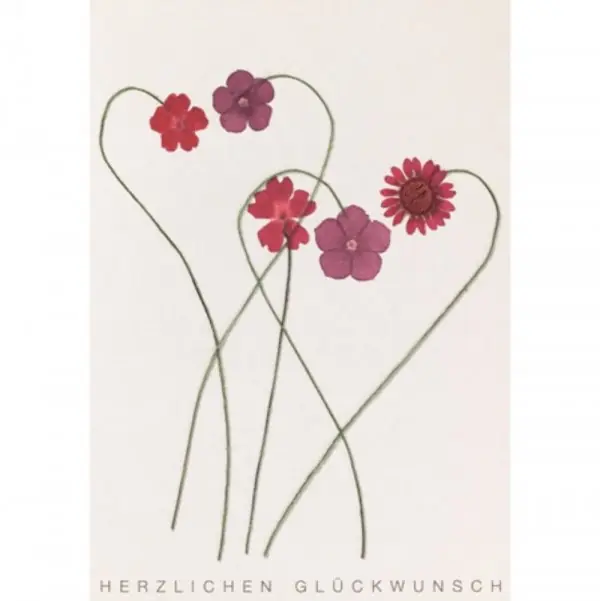 Sonderaktion Räder Design Karte Glückwunschkarte Herzblüten Rot