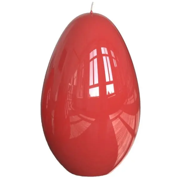 Markenware Engels Kerzen Eier-Kerze Gelackt Zinnober (8x12cm)