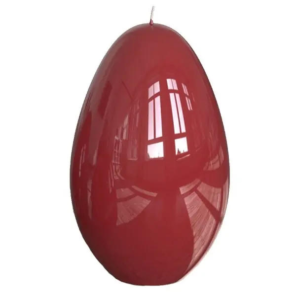 Exklusiv Engels Kerzen Eier-Kerze Gelackt Burgunder (8x12cm)