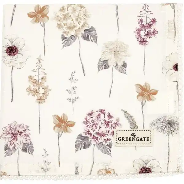 Mega-Angebot Greengate Stoffserviette mit Spitze Lillith White (40x40cm)
