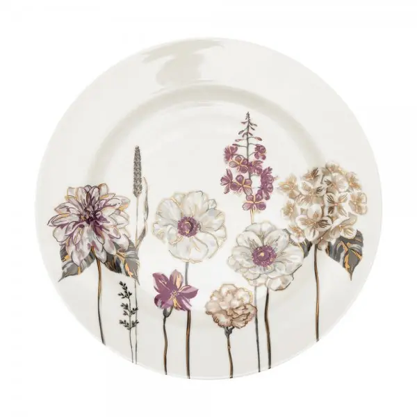Greengate Frühstücksteller Lillith White-Gold (20,5cm) Mengenrabatt