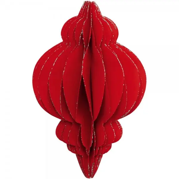 Neue Ware Greengate Weihnachtsdekoration Spitze Faltbar Rot