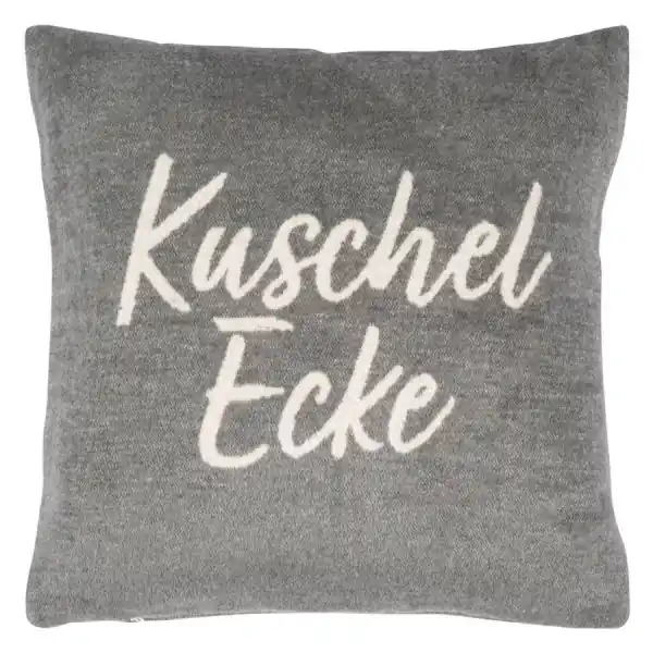 Handgefertigt pad Kissenhülle Snug Kuschelecke Grau (45x45cm)