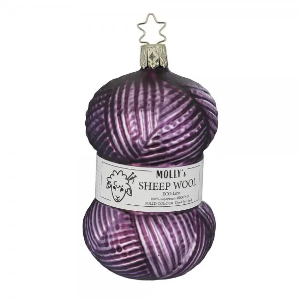 INGE-GLAS Christbaumschmuck Feine Wolle Traube (11,0cm) Aktuell