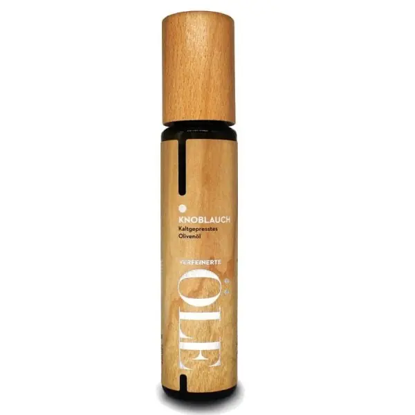 Greenomic Natives Olivenöl Extra Knoblauch Wood Design (250ml) Weltweiter Versand