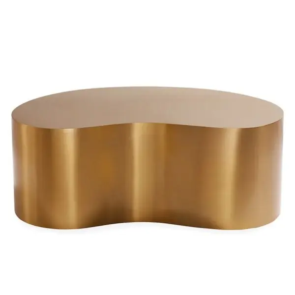 Top-Qualität Jonathan Adler Couchtisch Kidney Table Messing (76,2cm)
