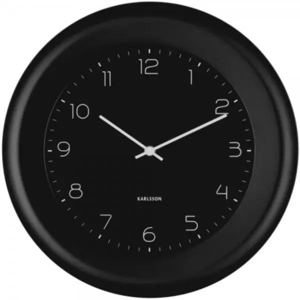 Super-Preis Karlsson Wanduhr Dual Disc Metal Black (38cm)