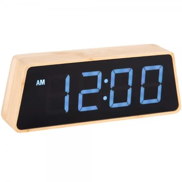 Billig Karlsson Wecker Changing Colour LED Bamboo