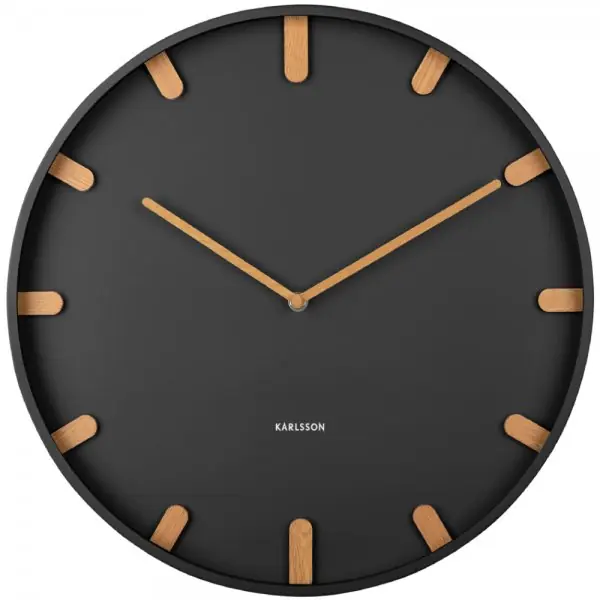 Preiswert Karlsson Wanduhr Grace Metal Black (40cm)