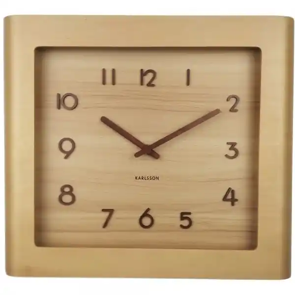 Solange Der Vorrat Reicht Karlsson Wanduhr Sole Squared Frame Light Basswood (33cm)