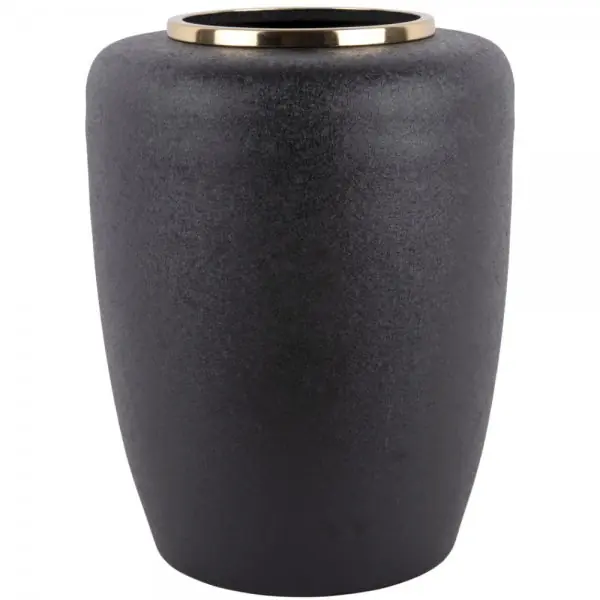 Ausverkauf Present Time Vase Dex Iron Textured Black (33x45cm)
