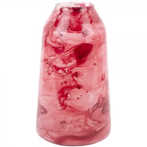 Kracherpreis Present Time Vase Blended Pin Glass Ochre Red (12x21cm)