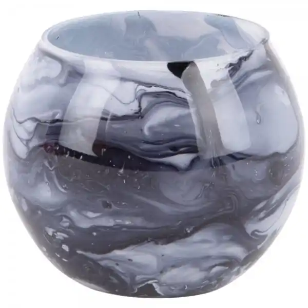 Neue Ware Present Time Teelichthalter Blended Glass Dark Grey (8x7cm)