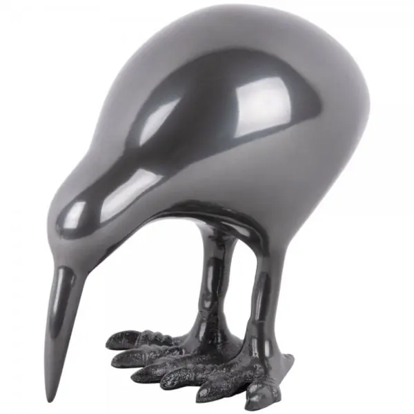 Present Time Statue Kiwi Bird Metal Gun Metal (16x9x15cm) Schnäppchen