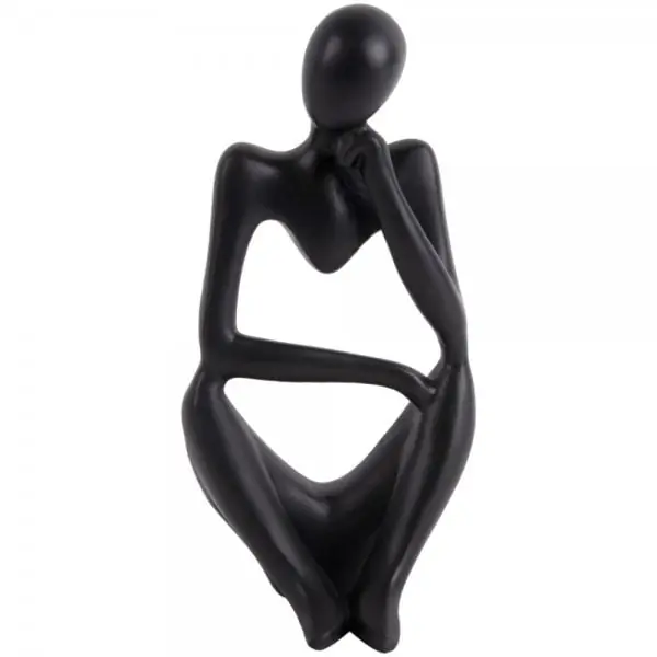 Present Time Statue Wondering Polyresin Black (24x10x11,5cm) Preiswert