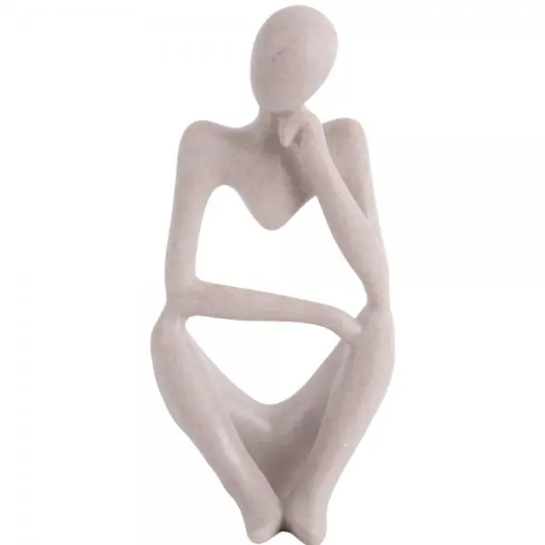 Present Time Statue Wondering Polyresin Light Grey (24x10x11,5cm) Jetzt Kaufen