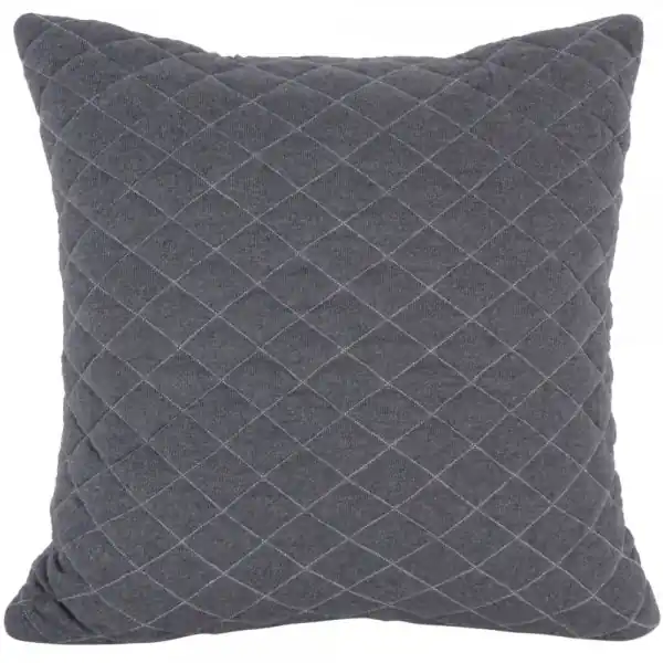 Heißes Angebot Present Time Kissen Diamonds Quilted Cotton Dark Grey (45x45cm)