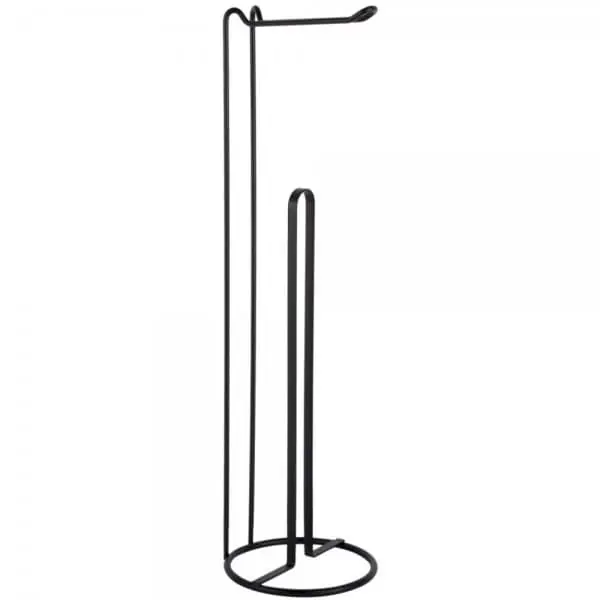 Solange Der Vorrat Reicht Present Time WC-Rollenhalter Wired Metal Black (15x44cm)