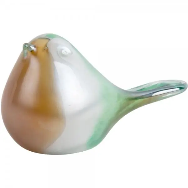 Versand Am Gleichen Tag Present Time Statue Fat Bird Glass Multi Colour Green (Large)